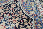 2x7 Navy and Multicolor Turkish Silk Runner