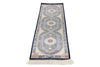 2x7 Navy and Multicolor Turkish Silk Runner