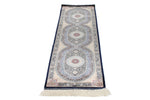 2x7 Navy and Multicolor Turkish Silk Runner