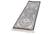 2x7 Navy and Multicolor Turkish Silk Runner