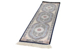 2x7 Navy and Multicolor Turkish Silk Runner