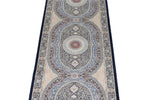 2x7 Navy and Multicolor Turkish Silk Runner