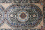 2x7 Navy and Multicolor Turkish Silk Runner