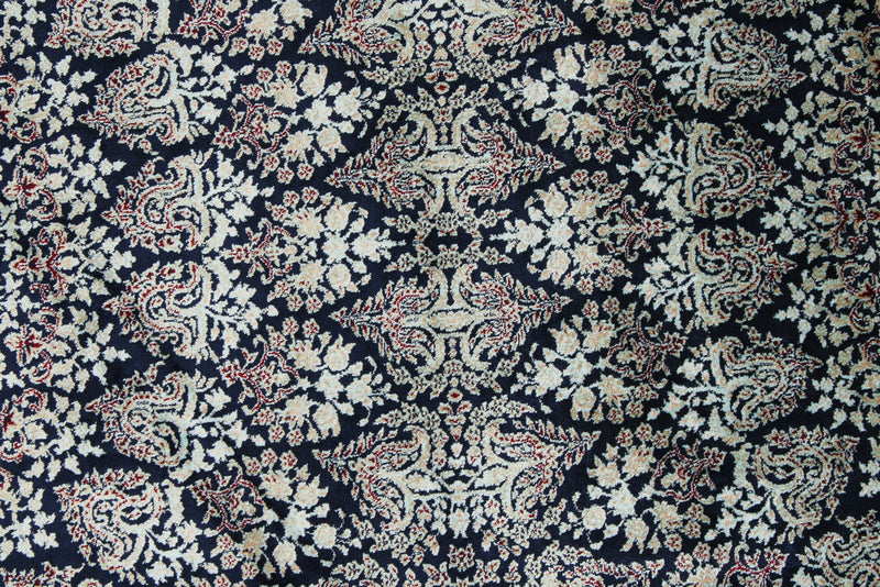 3x9 Navy and Light Blue Turkish Antep Runner
