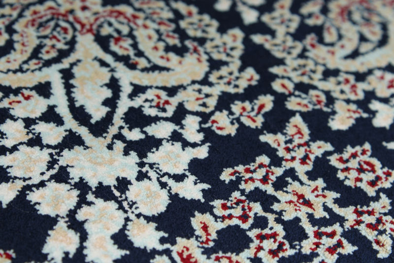 3x9 Navy and Light Blue Turkish Antep Runner