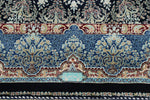 3x9 Navy and Light Blue Turkish Antep Runner