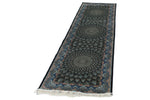 3x9 Navy and Light Blue Turkish Antep Runner