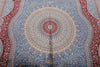 8x12 Light Blue and Multicolor Turkish Silk Rug