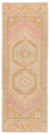 3x9 Rose and Multicolor Turkish Oushak Runner