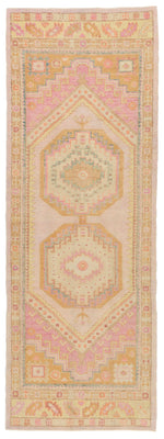 3x9 Rose and Multicolor Turkish Oushak Runner