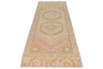 3x9 Rose and Multicolor Turkish Oushak Runner