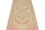 3x9 Rose and Multicolor Turkish Oushak Runner