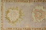 3x8 Light Purple and Light Blue Turkish Oushak Runner