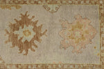 3x8 Light Purple and Light Blue Turkish Oushak Runner