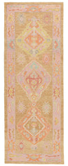 3x8 Camel and Pink Turkish Oushak Runner