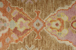 3x8 Camel and Pink Turkish Oushak Runner