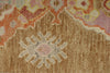 3x8 Camel and Pink Turkish Oushak Runner