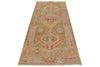 3x8 Camel and Pink Turkish Oushak Runner