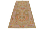 3x8 Camel and Pink Turkish Oushak Runner