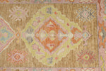 3x8 Camel and Pink Turkish Oushak Runner