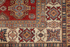 8x10 Red and Ivory Kazak Tribal Rug