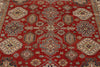 8x10 Red and Ivory Kazak Tribal Rug