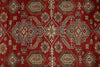 8x10 Red and Ivory Kazak Tribal Rug