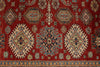 8x10 Red and Ivory Kazak Tribal Rug