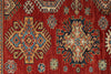 8x10 Red and Ivory Kazak Tribal Rug