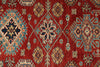 8x10 Red and Ivory Kazak Tribal Rug