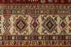 8x10 Red and Ivory Kazak Tribal Rug