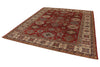 8x10 Red and Ivory Kazak Tribal Rug