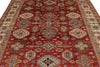 8x10 Red and Ivory Kazak Tribal Rug