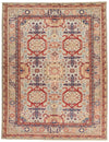 9x12 Light Gray and Multicolor Kazak Tribal Rug