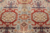 9x12 Light Gray and Multicolor Kazak Tribal Rug