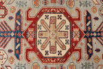 9x12 Light Gray and Multicolor Kazak Tribal Rug