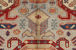 9x12 Light Gray and Multicolor Kazak Tribal Rug