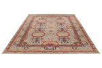 9x12 Light Gray and Multicolor Kazak Tribal Rug