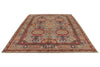 9x12 Light Gray and Multicolor Kazak Tribal Rug