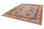 9x12 Light Gray and Multicolor Kazak Tribal Rug