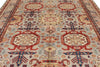 9x12 Light Gray and Multicolor Kazak Tribal Rug