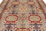 9x12 Light Gray and Multicolor Kazak Tribal Rug