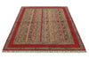 5x7 Red and Multicolor Tribal Rug