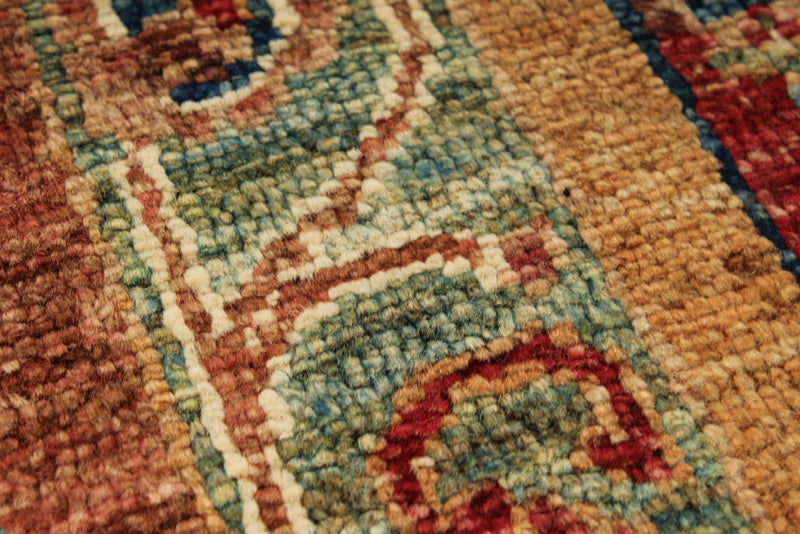 5x7 Red and Multicolor Tribal Rug
