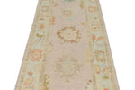 3x9 Light Purple and Light Blue Turkish Oushak Runner