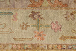 3x9 Light Purple and Light Gray Turkish Oushak Runner