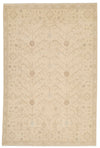 6x9 Brown and Ivory Turkish Oushak Rug