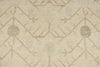 6x9 Brown and Ivory Turkish Oushak Rug