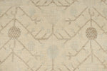 6x9 Brown and Ivory Turkish Oushak Rug