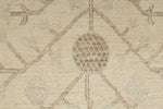6x9 Brown and Ivory Turkish Oushak Rug